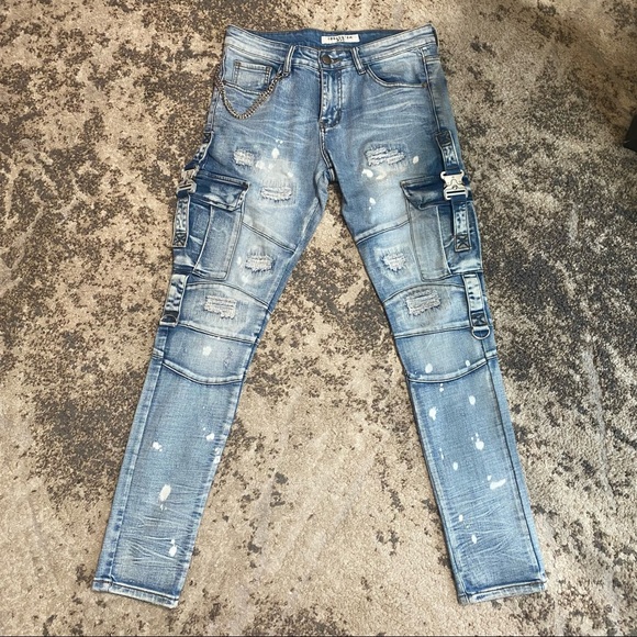 NWOT REELISTIK NYC- CARGO JEANS-BLUE - Picture 5 of 14